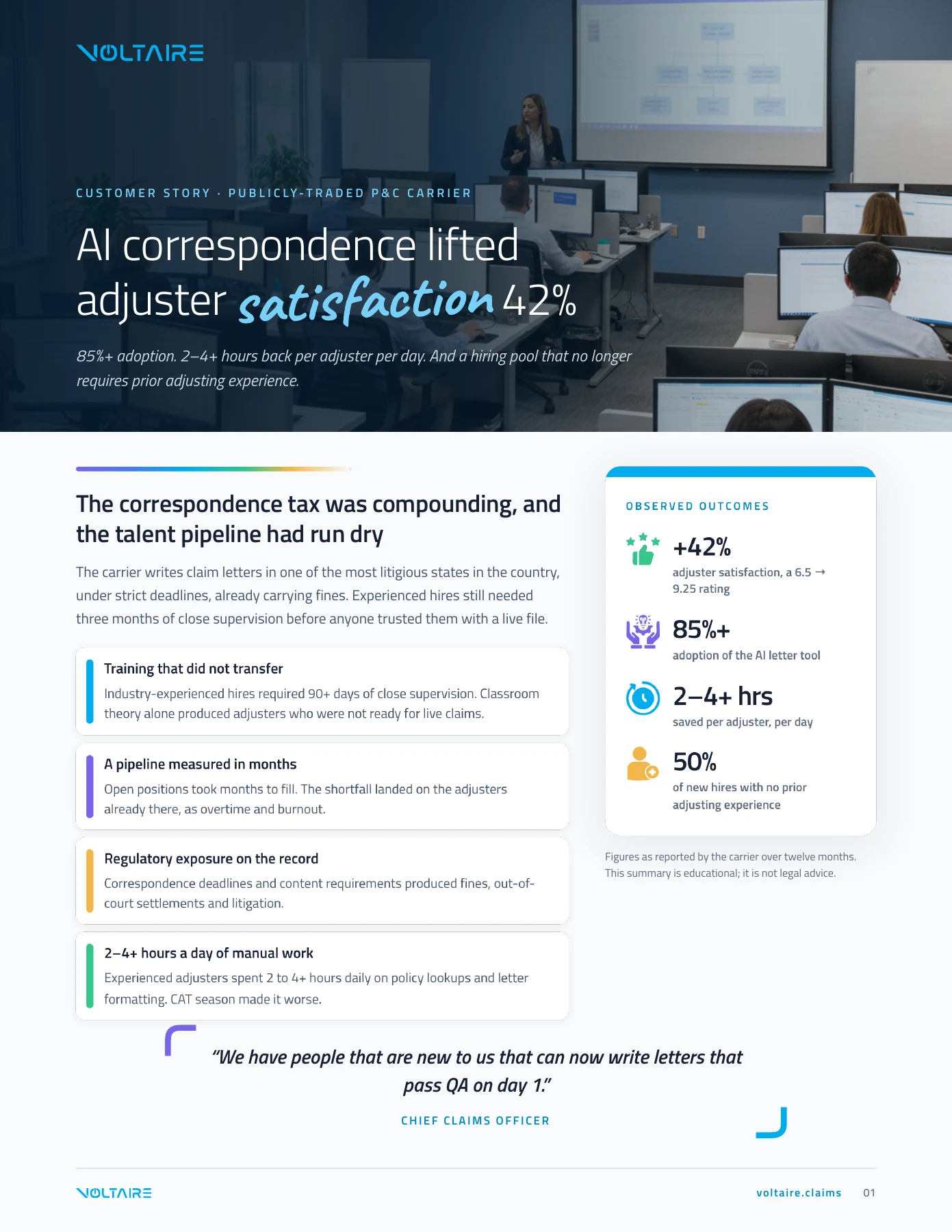 Adjuster job satisfaction case study preview